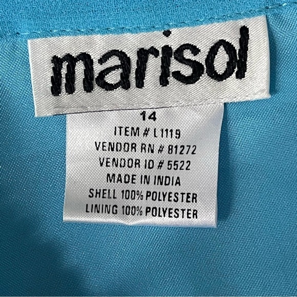 Marisol of India Tunic Dress Blue Chiffon Silver Sequins Embellished Beaded 14 - Picture 11 of 16